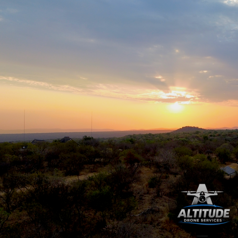Bushveld sunset aerial